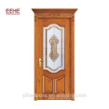 Stylish Wood Glass Balcony Indoor Wood Door Design Customized